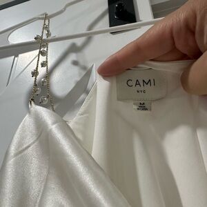 Cami NYC/Anthropologie Busy Cowl-Neck Pearl-Strap Cami